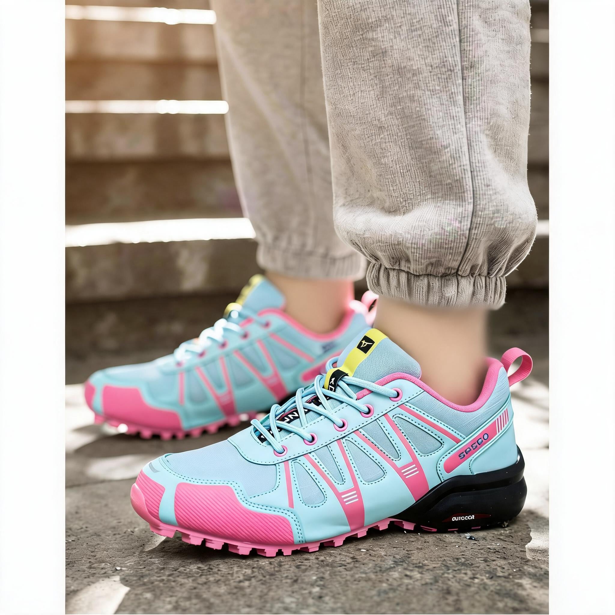 Chaussures randonnée renforcées – portées en randonnée sentier – confort et adhérence