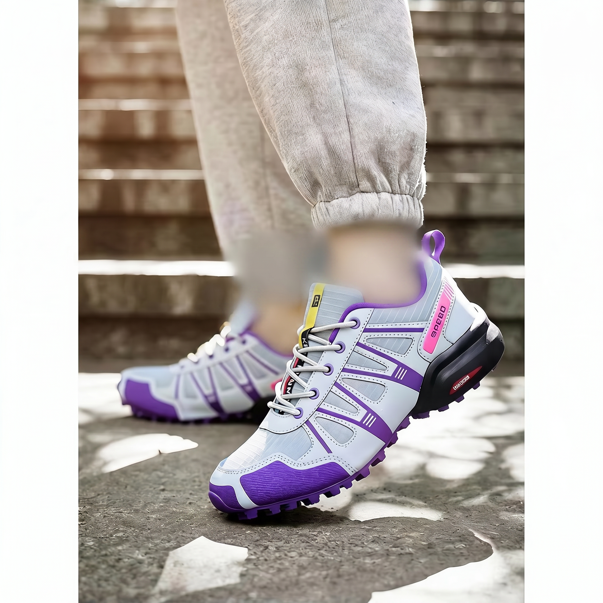 Chaussures randonnée impérméables – vue de dos talon renforcé et grip tout terrain