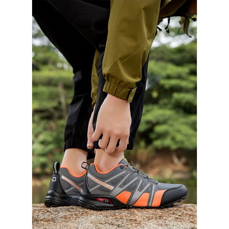 Chaussures randonnée ultra-légères – coloris Gris Orange – impérméables homme femme