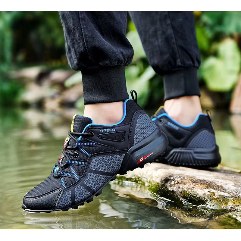 Chaussures randonnée impérméables – coloris Noir Bleu – semelle TPR antidérapante