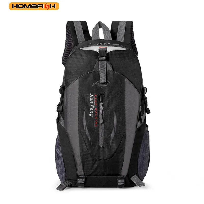 Sac à dos 40L impérméable – détail fermeture et poches extérieures
