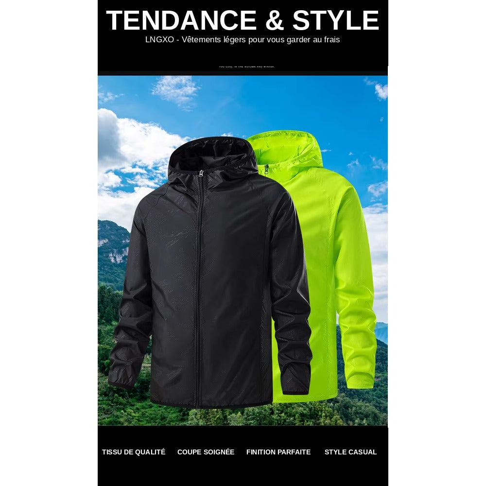 Veste anti-UV unisexe – vue principale portée – protection UPF 40+